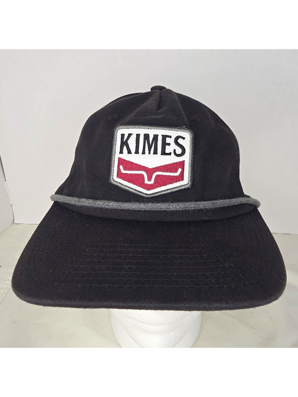 Kimes Ranch Black Rope Hat KIMES Patch Western Cowboy Baseball Cap